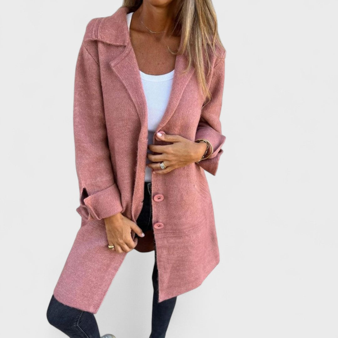 Maila - Cappotto lungo casual con risvolto
