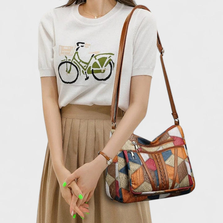 Solara - Borsa in pelle a mosaico